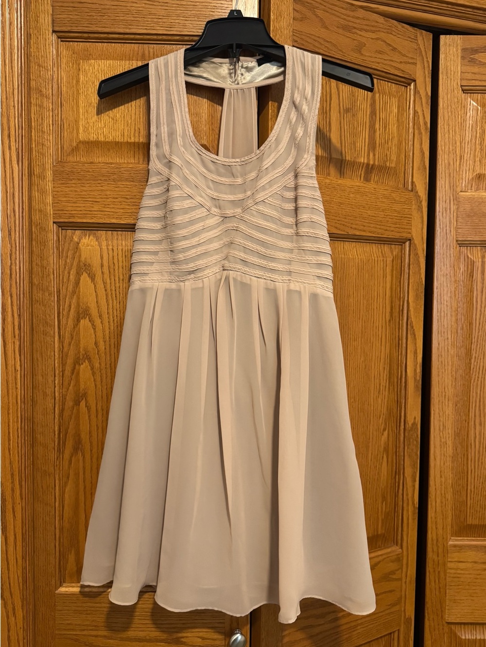 Women’s Sleeveless Chiffon Dress in Blush